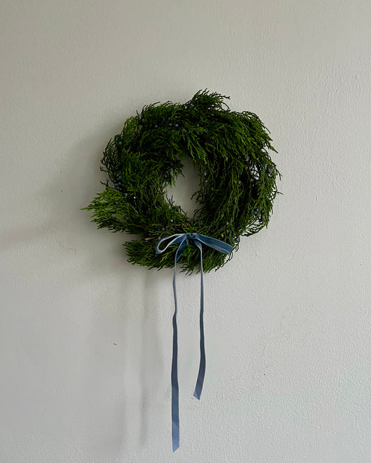 Blueberry Cedar Mini Wreath